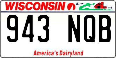 WI license plate 943NQB