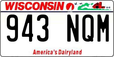 WI license plate 943NQM