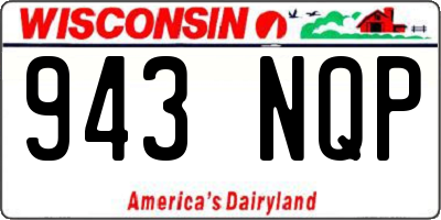 WI license plate 943NQP