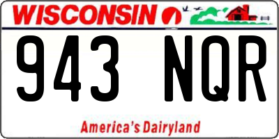 WI license plate 943NQR