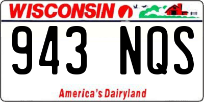 WI license plate 943NQS