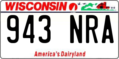 WI license plate 943NRA