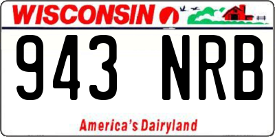 WI license plate 943NRB