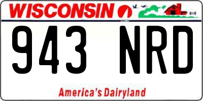 WI license plate 943NRD