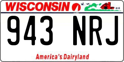 WI license plate 943NRJ