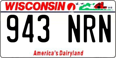 WI license plate 943NRN