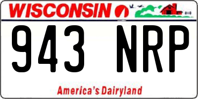 WI license plate 943NRP