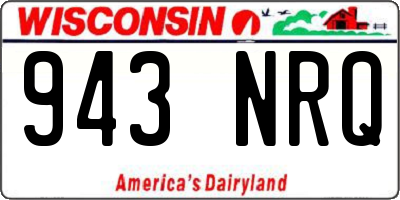 WI license plate 943NRQ