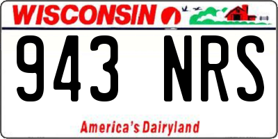 WI license plate 943NRS