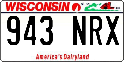 WI license plate 943NRX