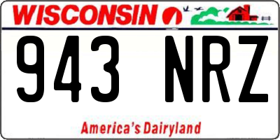 WI license plate 943NRZ