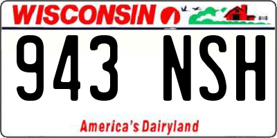 WI license plate 943NSH