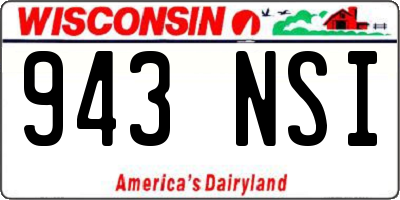 WI license plate 943NSI