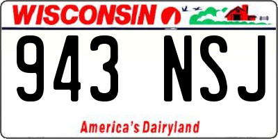 WI license plate 943NSJ