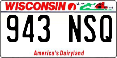 WI license plate 943NSQ