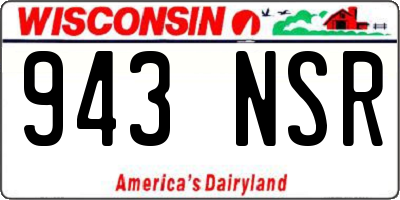 WI license plate 943NSR