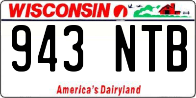 WI license plate 943NTB