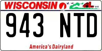 WI license plate 943NTD