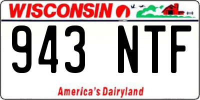 WI license plate 943NTF