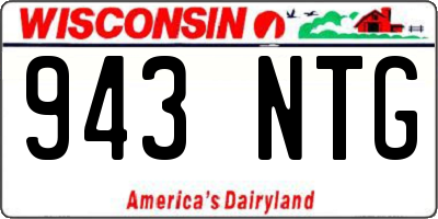 WI license plate 943NTG