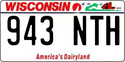 WI license plate 943NTH