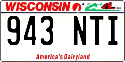 WI license plate 943NTI