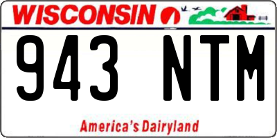 WI license plate 943NTM
