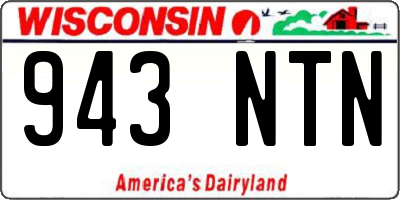 WI license plate 943NTN