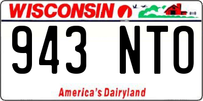 WI license plate 943NTO