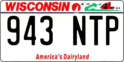WI license plate 943NTP
