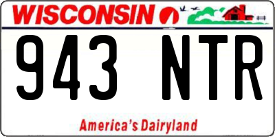 WI license plate 943NTR