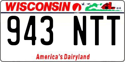 WI license plate 943NTT