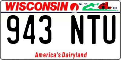 WI license plate 943NTU