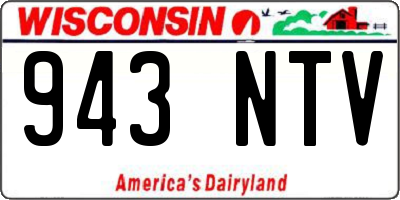 WI license plate 943NTV