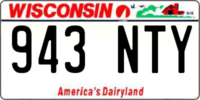 WI license plate 943NTY