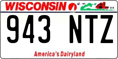 WI license plate 943NTZ