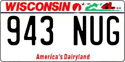 WI license plate 943NUG