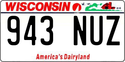 WI license plate 943NUZ