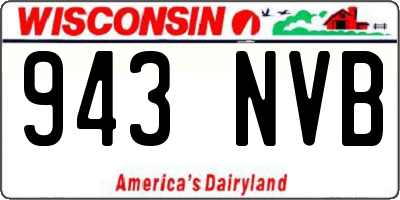 WI license plate 943NVB