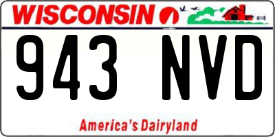 WI license plate 943NVD