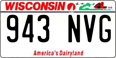 WI license plate 943NVG
