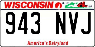 WI license plate 943NVJ