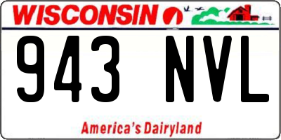 WI license plate 943NVL