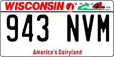 WI license plate 943NVM