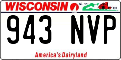 WI license plate 943NVP