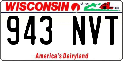 WI license plate 943NVT