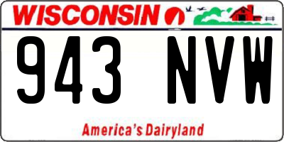 WI license plate 943NVW