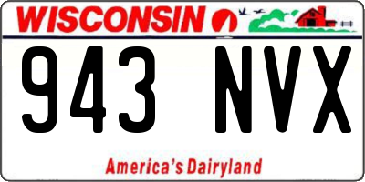 WI license plate 943NVX