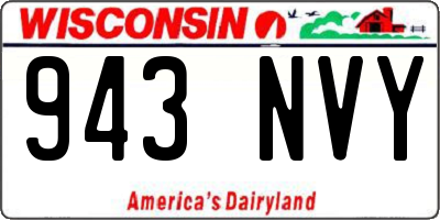WI license plate 943NVY