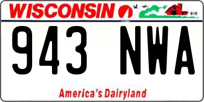 WI license plate 943NWA